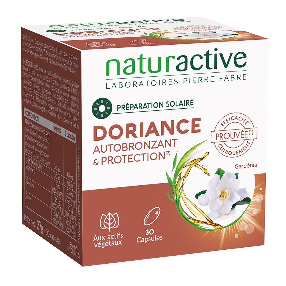 Naturactive Doriance self-tanning & protection 30 capsules - FrenchBeautyHub
