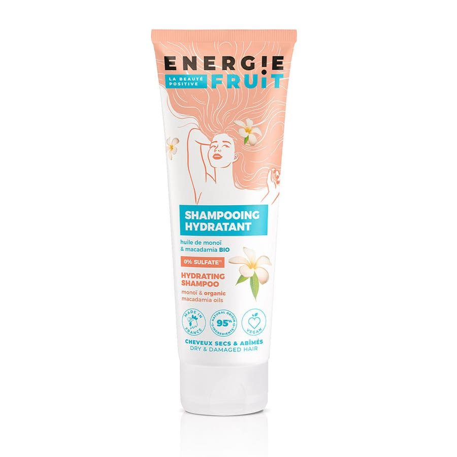 Energie Fruit Organic Monoi & Macadamia Oil Sulfate Free Shampoo Dry & Damaged Hair 250ml (8.45fl oz)