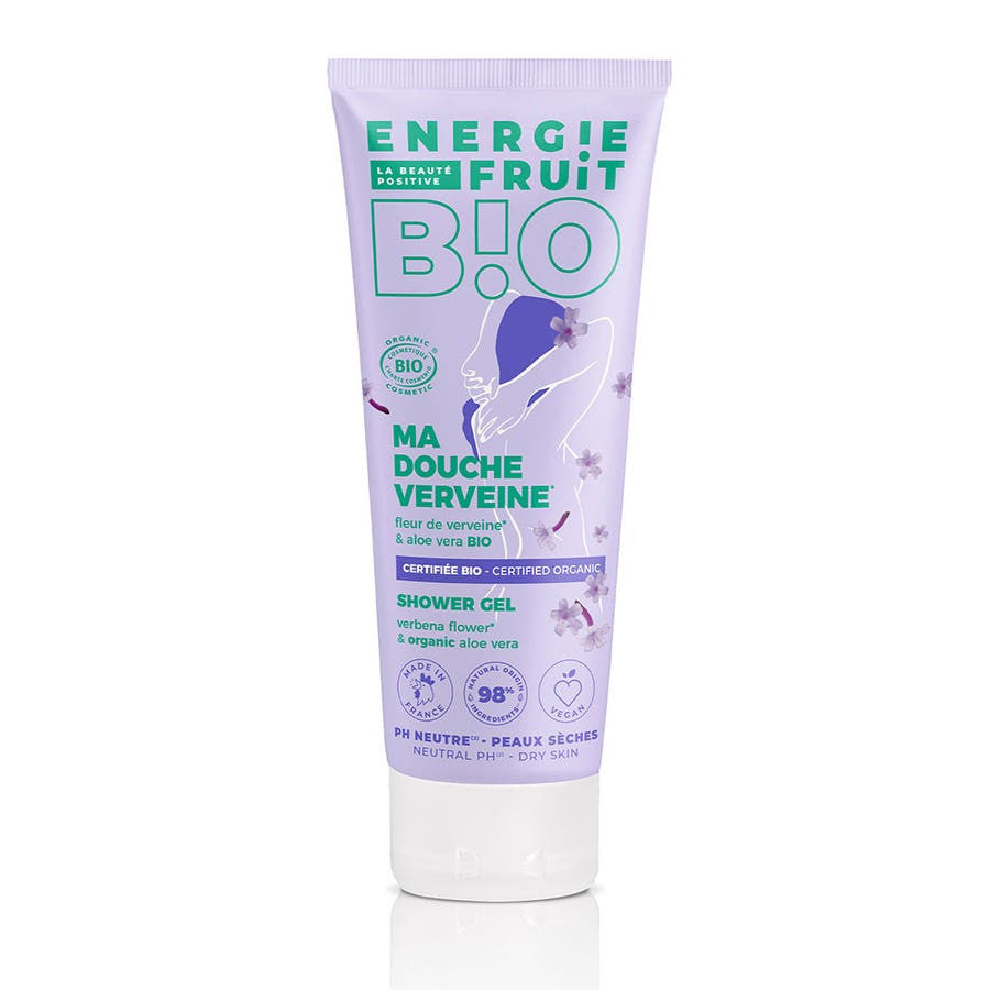 Gel douche à la fleur de verveine et à l'aloe vera certifié biologique Energie Fruit 200 ml 