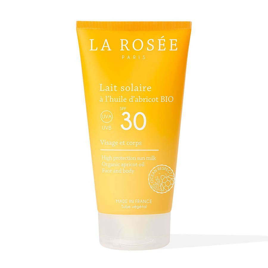 Lait Solaire LA ROSÉE SPF30 150 ml (5,07 fl oz) - Huile d'Abricot Bio Visage et Corps 