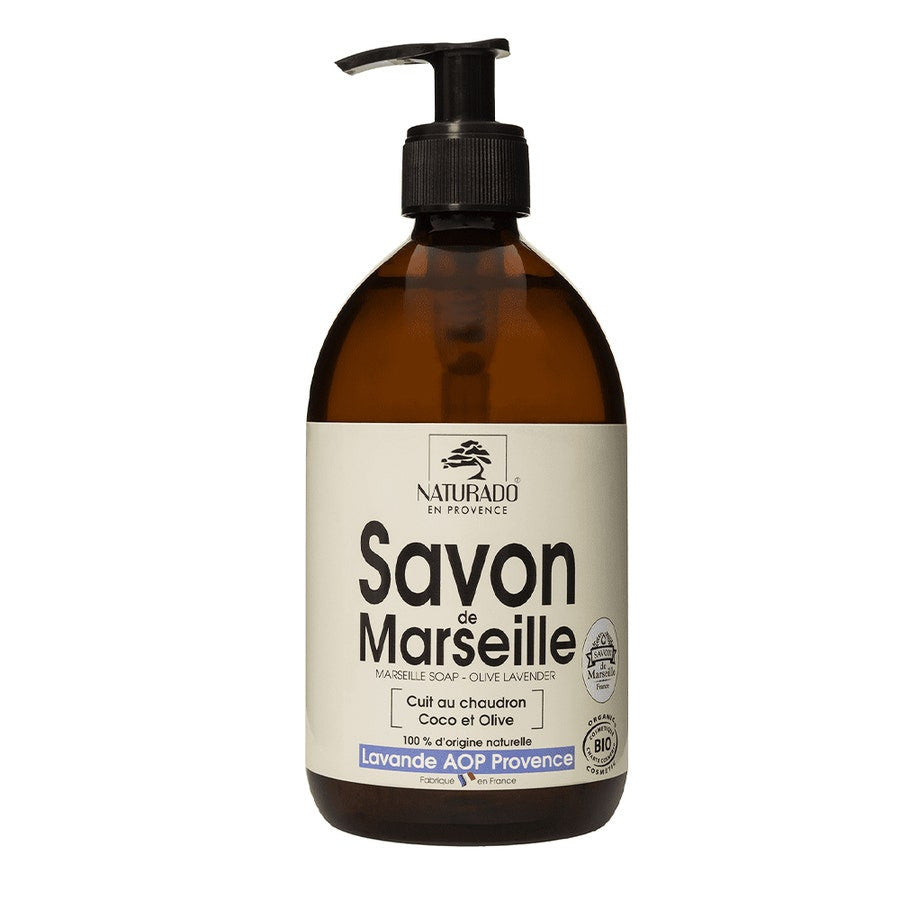 Naturado Savon de Marseille Olive Et Lavande Cuit au chaudron Coco et Olive 500ml (16.90fl oz) 