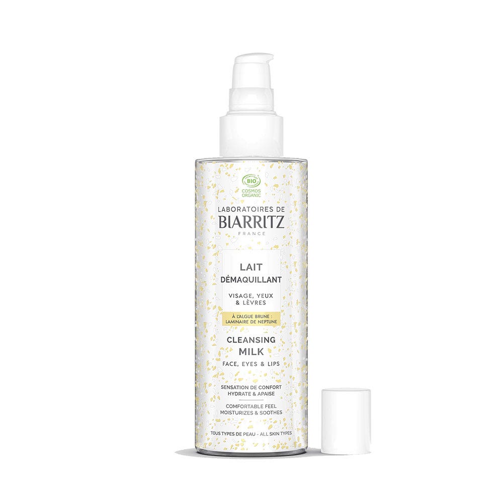 Laboratoires De Biarritz Organic Cleansing Milk for Face, Eyes, and Lips - 200ml
