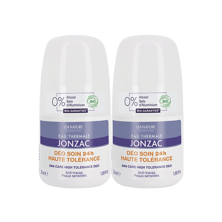 Eau thermale Jonzac Hypoallergenic Organic Anti Perspirant 24 Hr Roll-On Sensitive skin 2x 50ml (1.69fl oz)