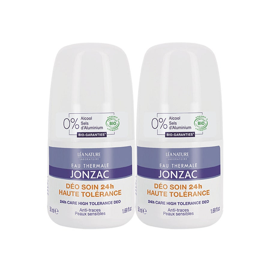 Eau thermale Jonzac Hypoallergenic Organic Anti Perspirant 24 Hr Roll-On Sensitive skin 2x 50ml (1.69fl oz)