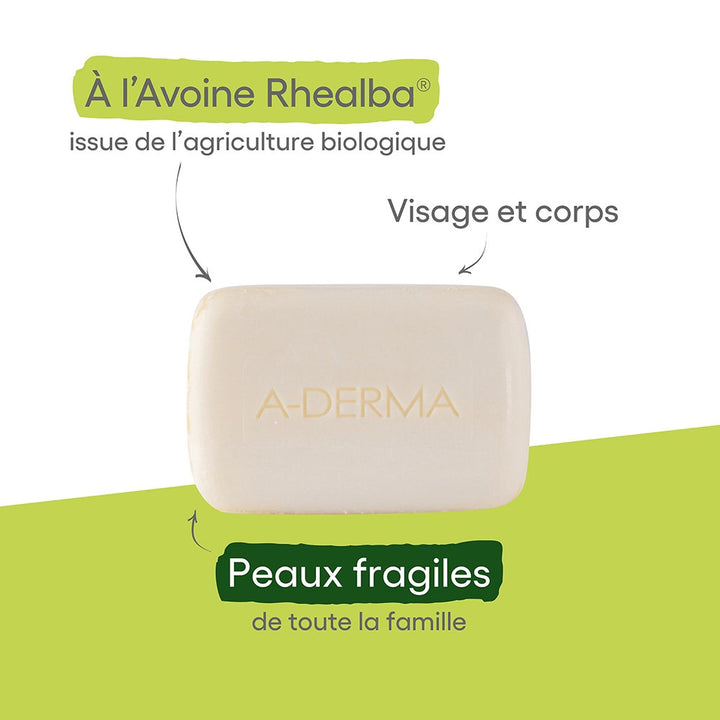 A-Derma Rhealba oats Rhealba Superfatted Soap Bar With Oat Milk100g (3.53oz) 100g (3.53oz)