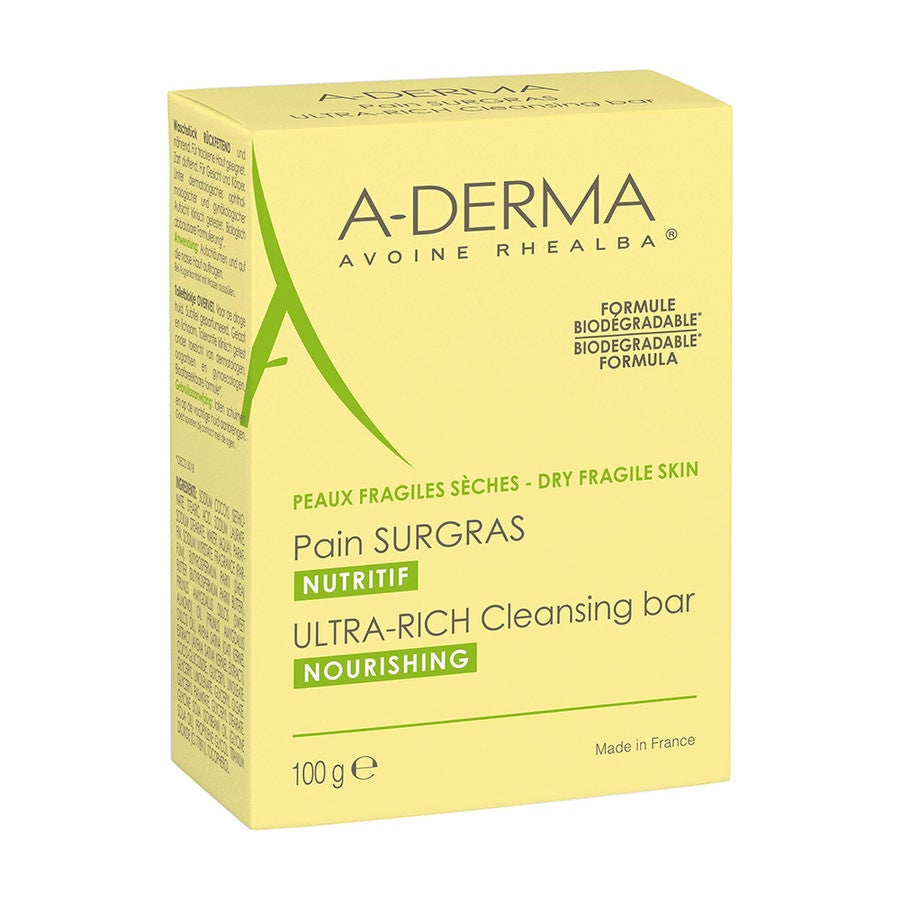 A-Derma Rhealba avoine Rhealba Pain de savon surgras au lait d'avoine 100 g (3,52 oz) 