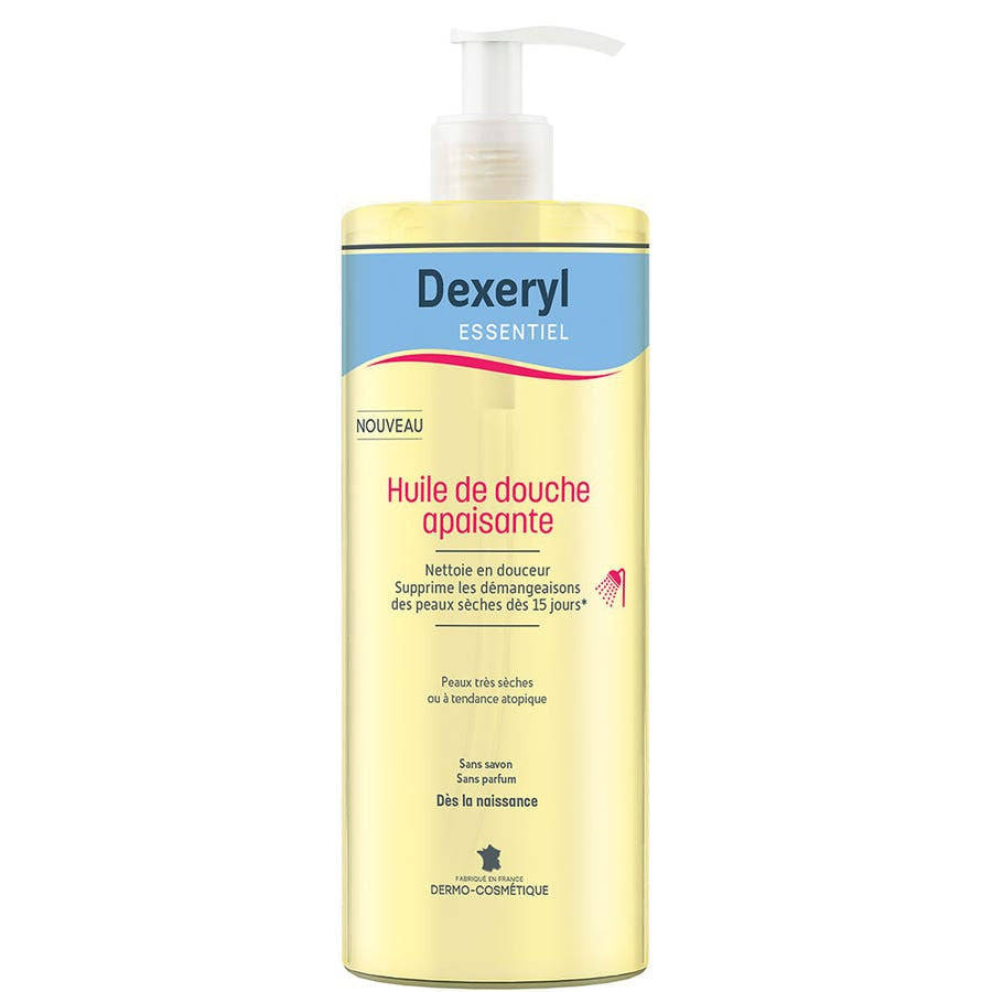 Dexeryl Huile de douche apaisante Peaux très sèches ou à tendance atopique 500 ml (16,90 fl oz) 