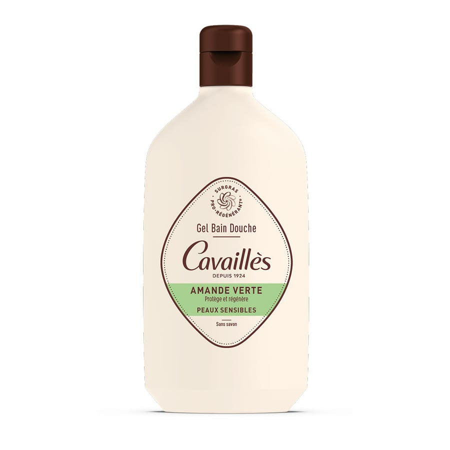 Gel douche et bain aux amandes vertes Rog® Cavaill's pour peaux sensibles 400 ml (13,52 fl oz) 