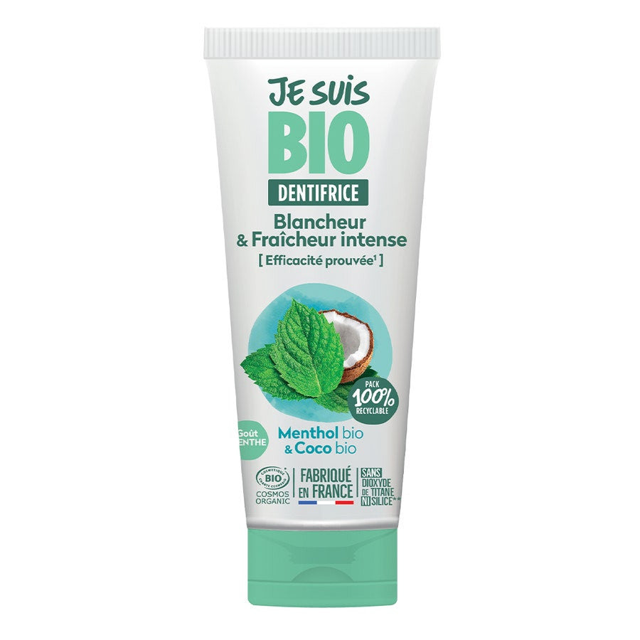 Je suis Bio Dentifrice Blanchissant &amp; Fraîcheur Intense Menthe et Coco 75 ml (2,53 fl oz) 