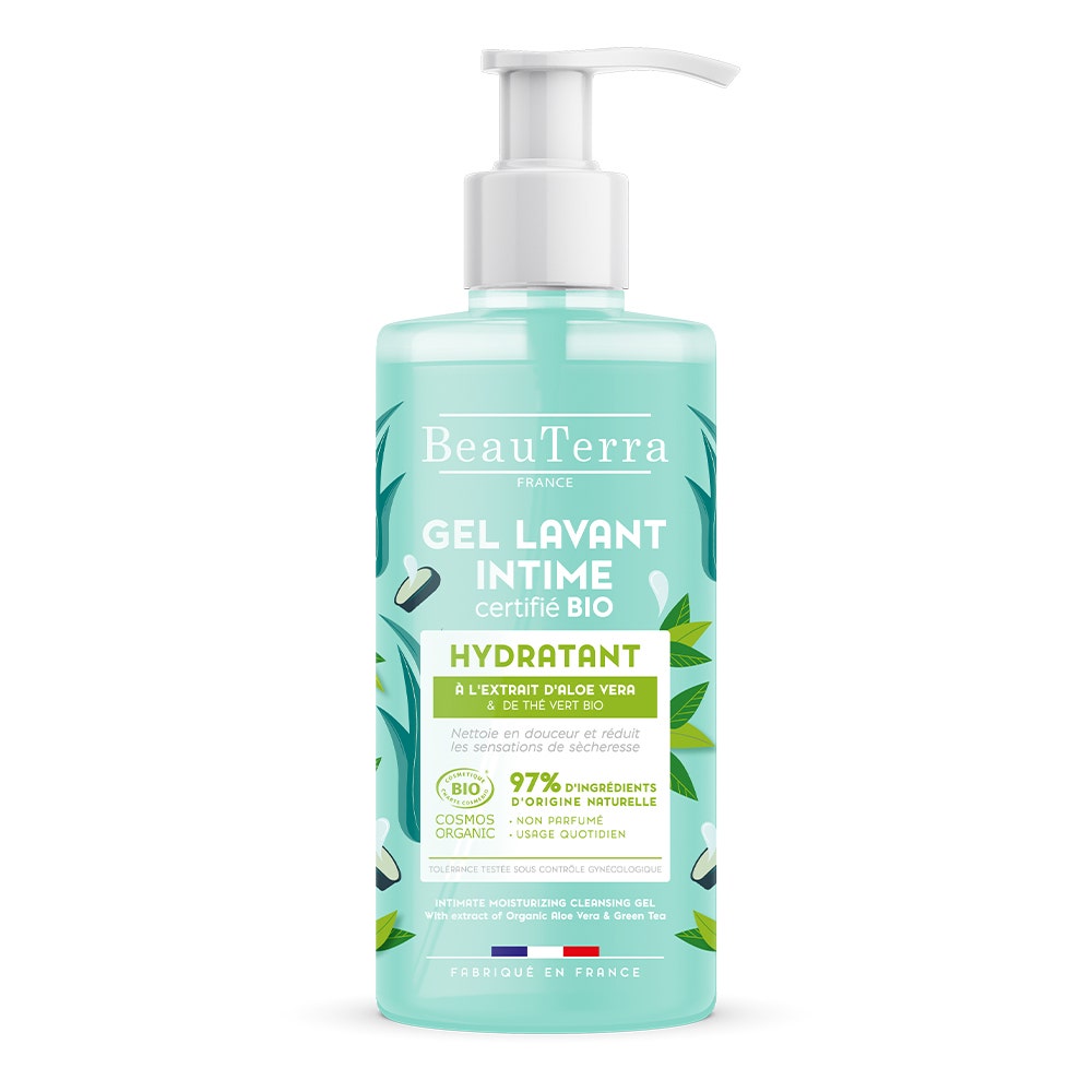 Beauterra Intima Cleansing Gel Hydrating Aloe Vera and Bioes Green Tea 500ml (16.91fl oz)