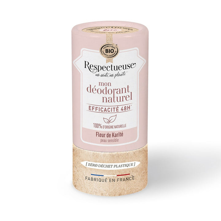 Respectueuse Mon Natural Deodorant 48h Organic Sensitive Skin Karité Flower Perfume 50g (1.76oz)