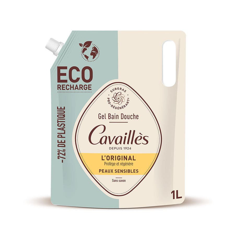 Rog® Cavaill s L'Original Eco Refill Gel Bain &amp; Douche Peaux Sensibles 1L (33,81fl oz) 