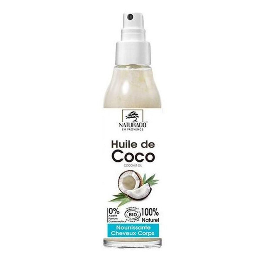 Spray corps et cheveux à l'huile de coco biologique pure Naturado 150 ml (5,07 fl oz) 