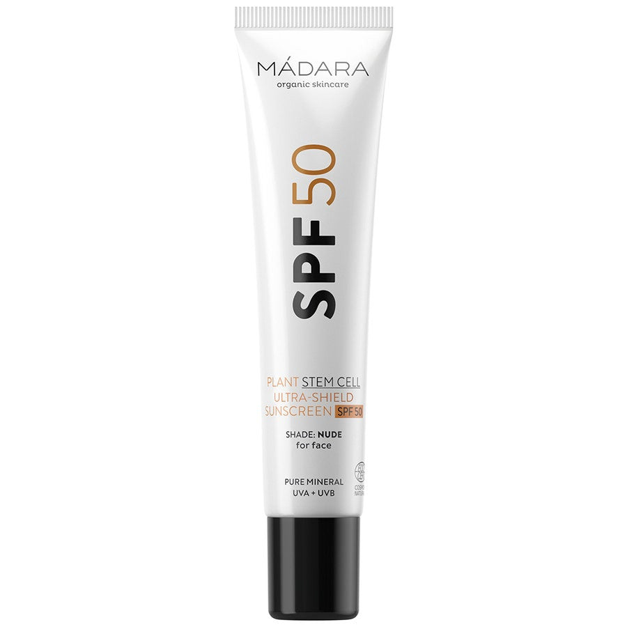 Crème solaire ultra-protectrice aux cellules souches végétales SPF 50 de MÁDARA, soin bio pour la peau, 40 ml (1,35 fl oz) 