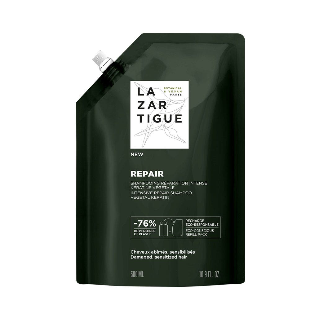 Lazartigue Repair Intense Repair Eco Refill Shampoo 500 ml (16.91fl oz)