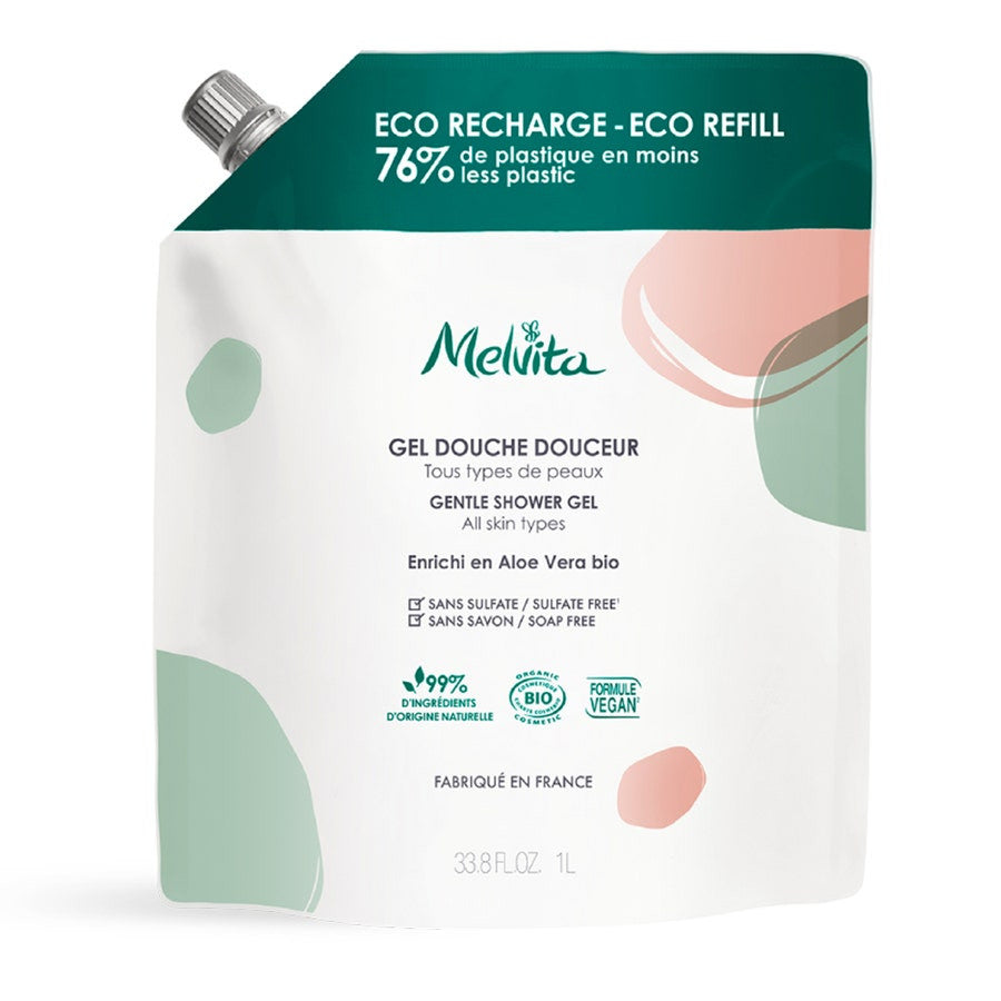 Melvita Eco-Refill Organic Family Shower Gel Gentle 1L (33,81fl oz)