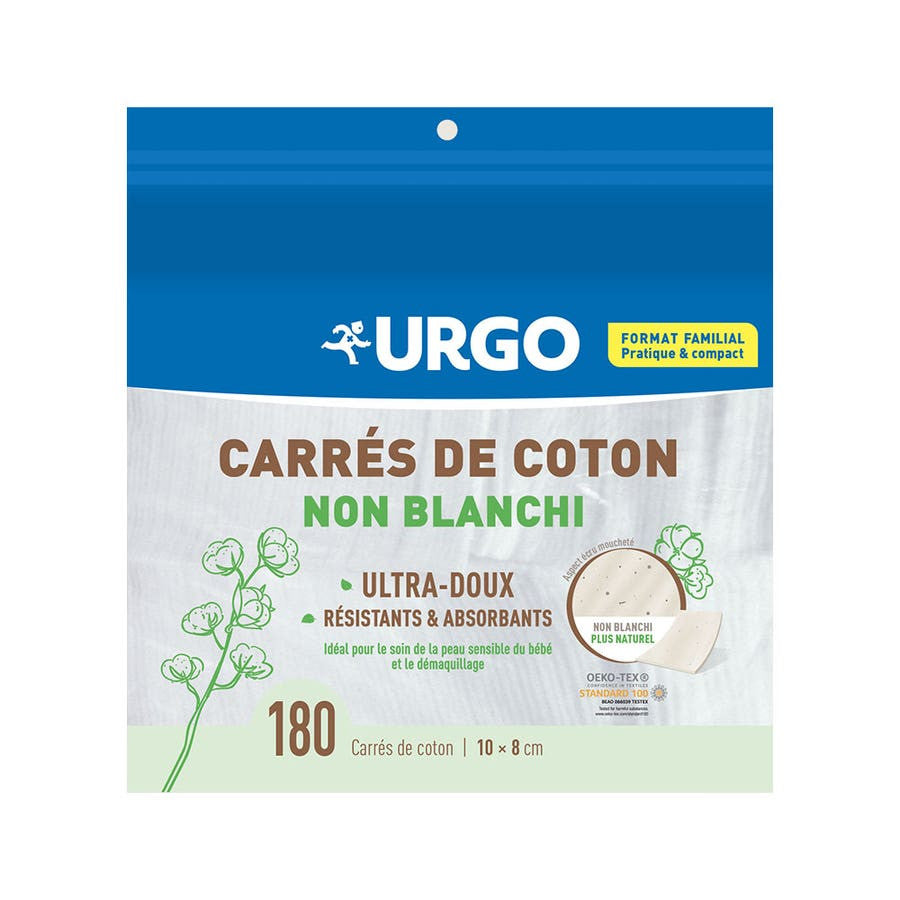 Carré de coton Urgo 10x8cm x180 