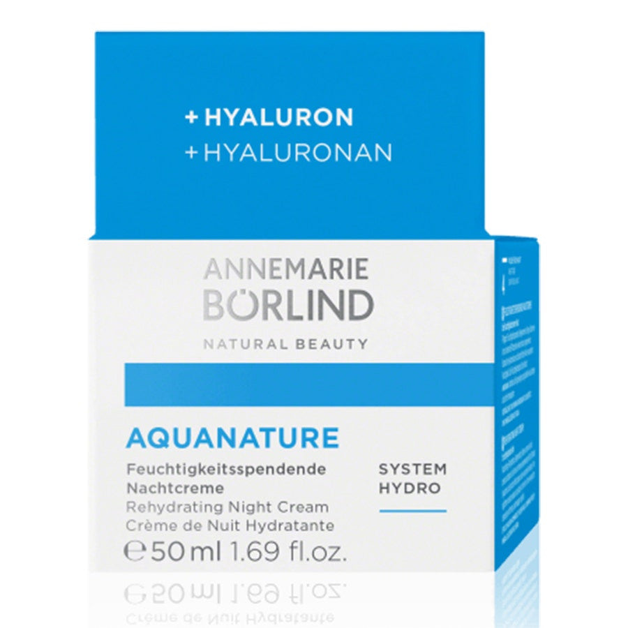 ANNEMARIE BÖRLIND Aquanature Hydrating Night Face Moisturizer for Dehydrated Skin 50ml (1.69fl oz)