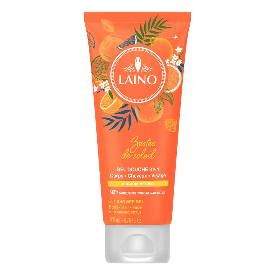 Laino Sunny Zest 3-in-1 Shower Gel with organic citrus 200ml (6.76fl oz)