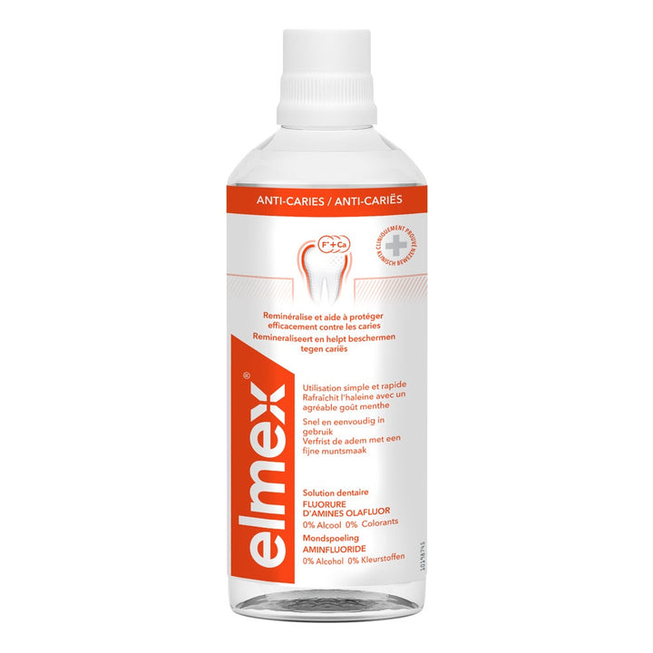Elmex Anti-Caries Dental Solution for cavity protection alcohol free 400ml (13.53fl oz)