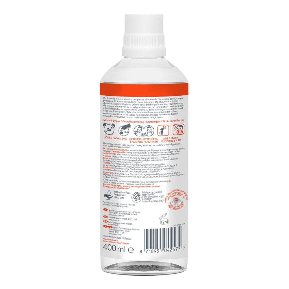 Elmex Anti-Caries Dental Solution for cavity protection alcohol free 400ml (13.53fl oz)