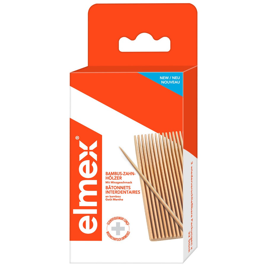 Elmex Bamboo interdental sticks Caries Protection 32 units - FrenchBeautyHub
