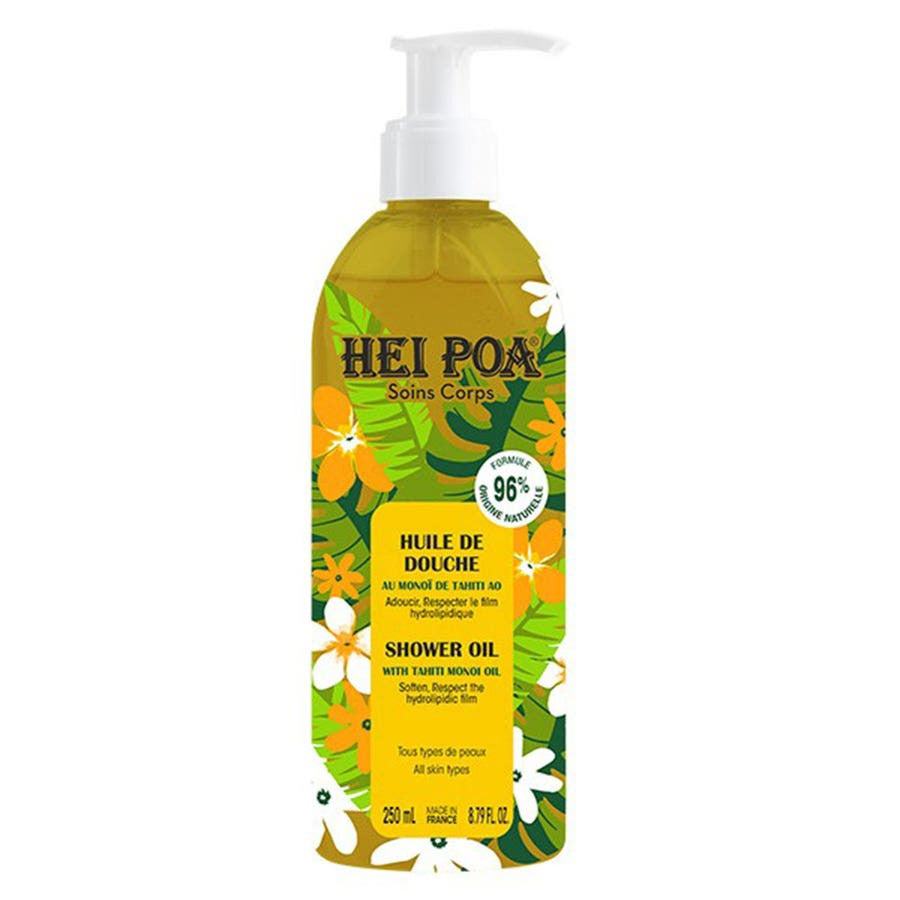 Huile de douche soin corps Hei Poa Monoï de Tahiti AO 250 ml (8,45 fl oz) 