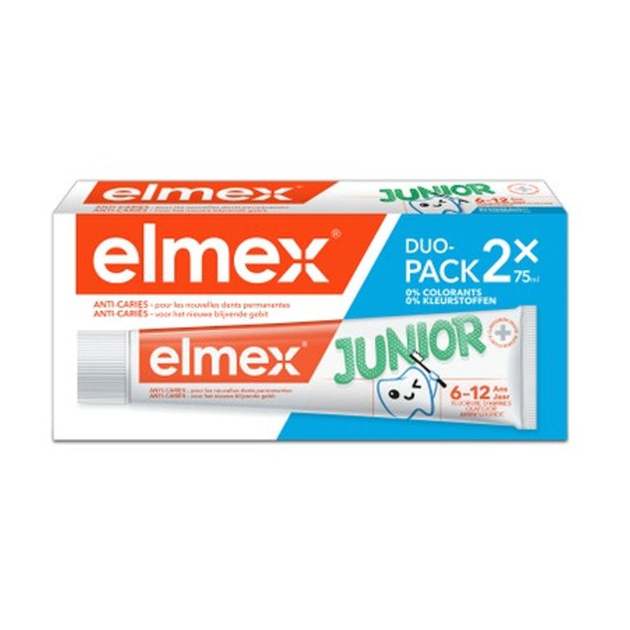 Dentifrice Elmex Junior pour les 6-12 ans, 75 ml x 2 (2,53 fl oz x 2) 