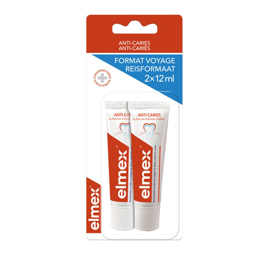 Kit de voyage Elmex Care Dentifrice 12 ml x2 