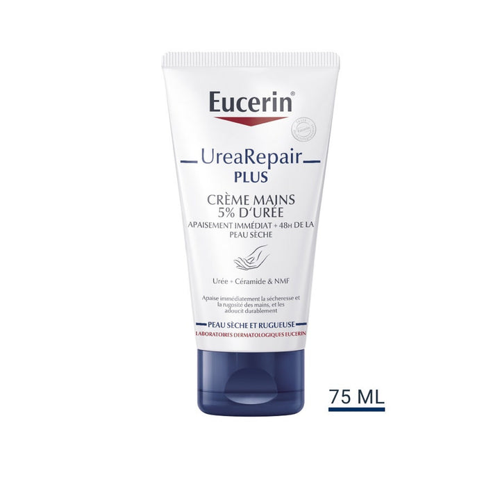 Crème mains réparatrice Eucerin UreaRepair Plus 5 % d'urée pour peaux sèches 