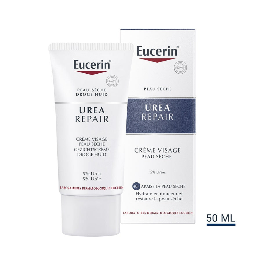 Eucerin UreaRepair Plus Smoothing Face Cream With 5% Urea Dry Skins 50ml (1.69fl oz)