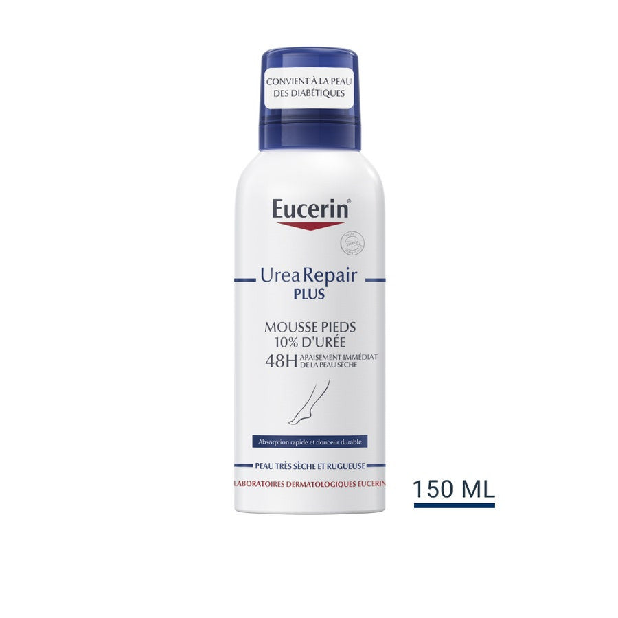 Eucerin UreaRepair Plus Mousse pour les pieds 10 % d'urée 150 ml (5,07 fl oz) (1,69 fl oz) 