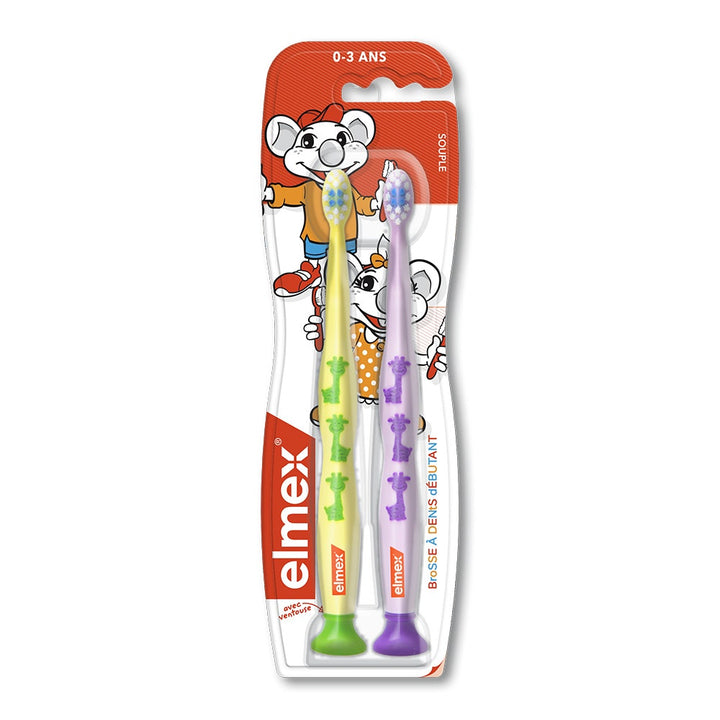 Elmex Enfant toothbrush 0 to 3 years x2