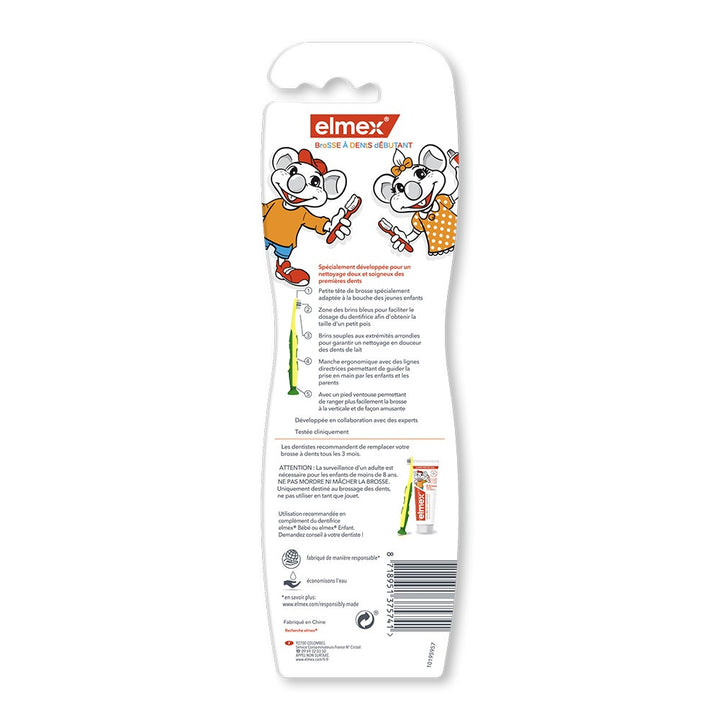 Elmex Enfant toothbrush 0 to 3 years x2