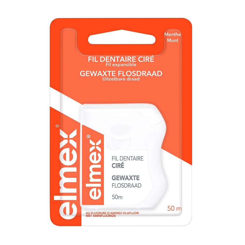 Elmex Waxed Dental Floss 50m