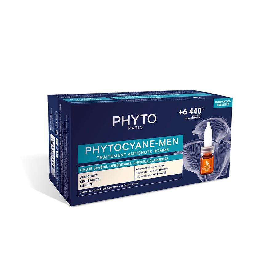 Phytocyane-Men Traitement contre la chute de cheveux sévère 12 x 3,5 ml (12 x 0,12 fl oz) 