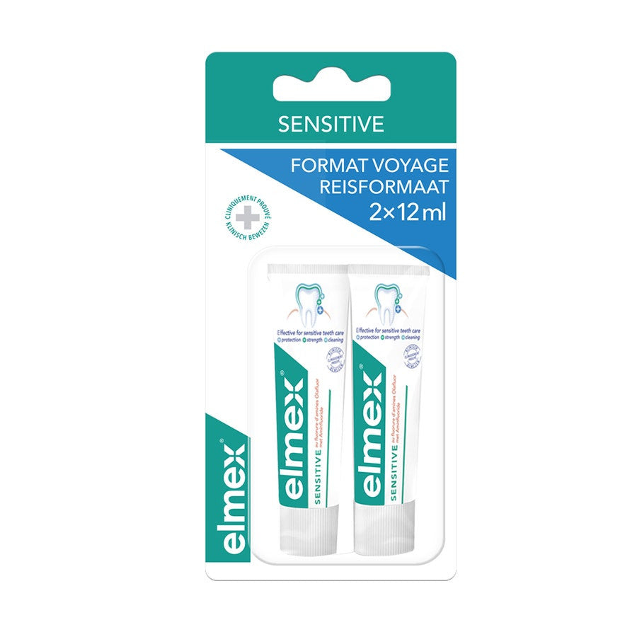 Dentifrice Elmex Sensitive en tubes de voyage 2x12 ml 