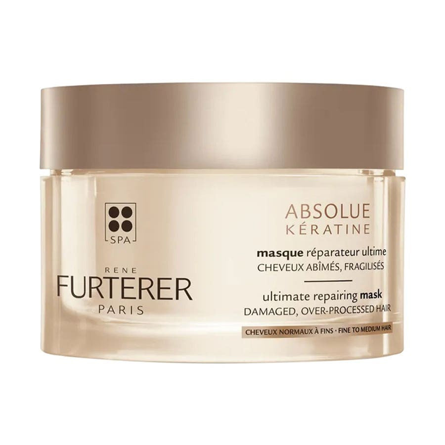 René Furterer Absolue Keratine Masque Réparateur Ultime Cheveux Abîmés et Sur-traités 200 ml (6,76 fl oz) 