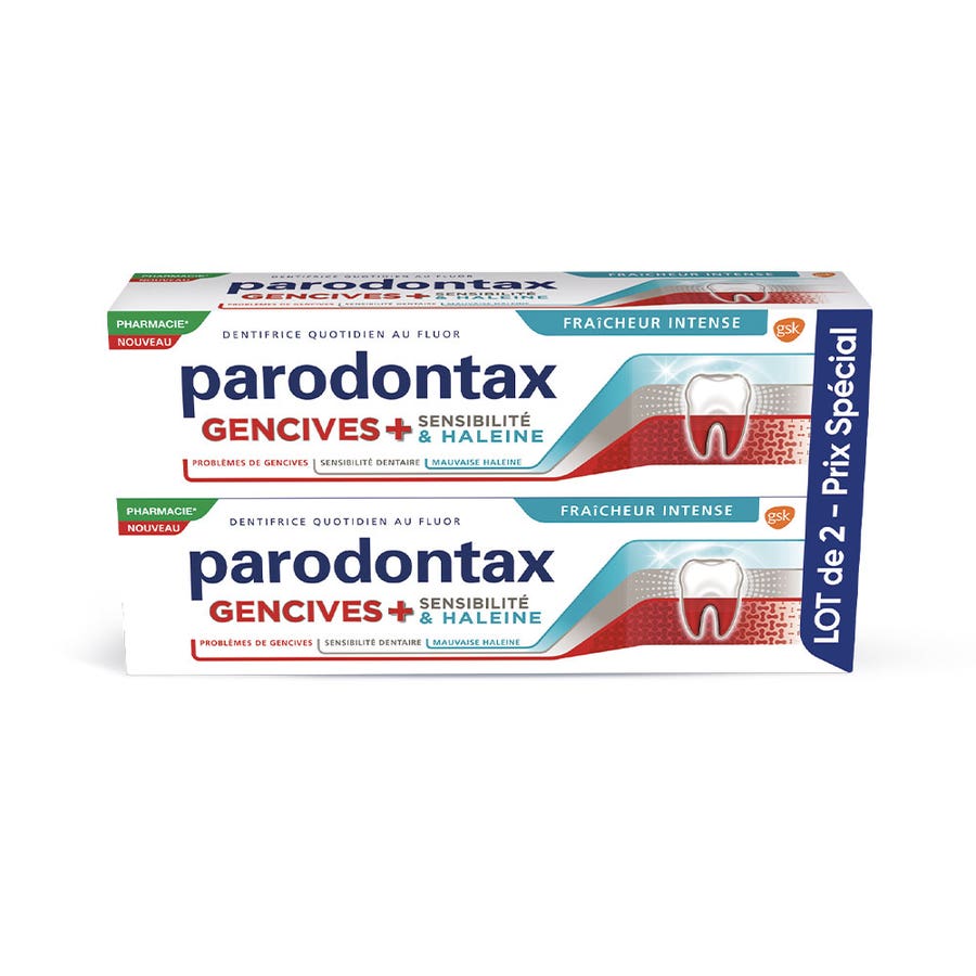 Parodontax Toothpaste Sensitivity & Intensive Fresh Breath 75ml x2 (2.53fl oz x2)