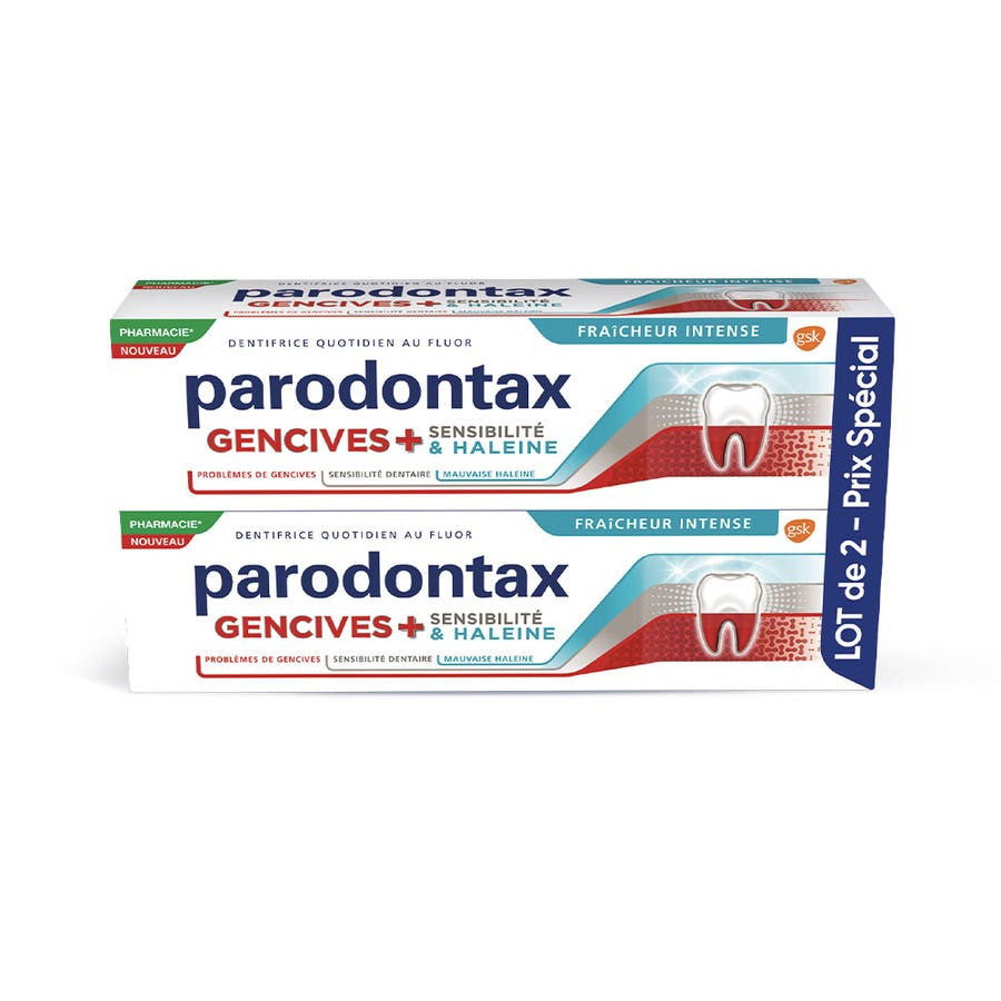 Parodontax Toothpaste Gums + Sensitivity & Intensive Fresh Breath 75ml x2 (2.53fl oz x2)