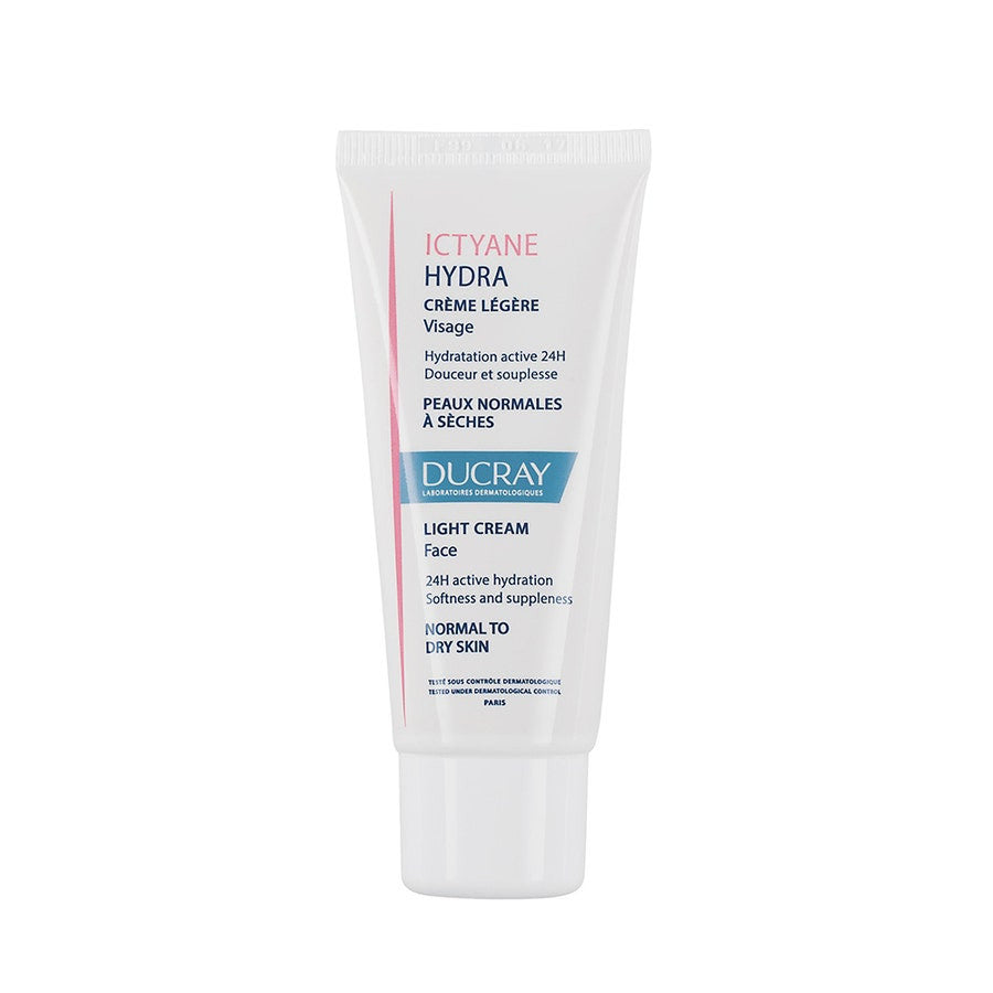 Ducray Ictyane Hydra Crème Légère Visage Peaux Normales à Sèches 40 ml (1,35 fl oz) 