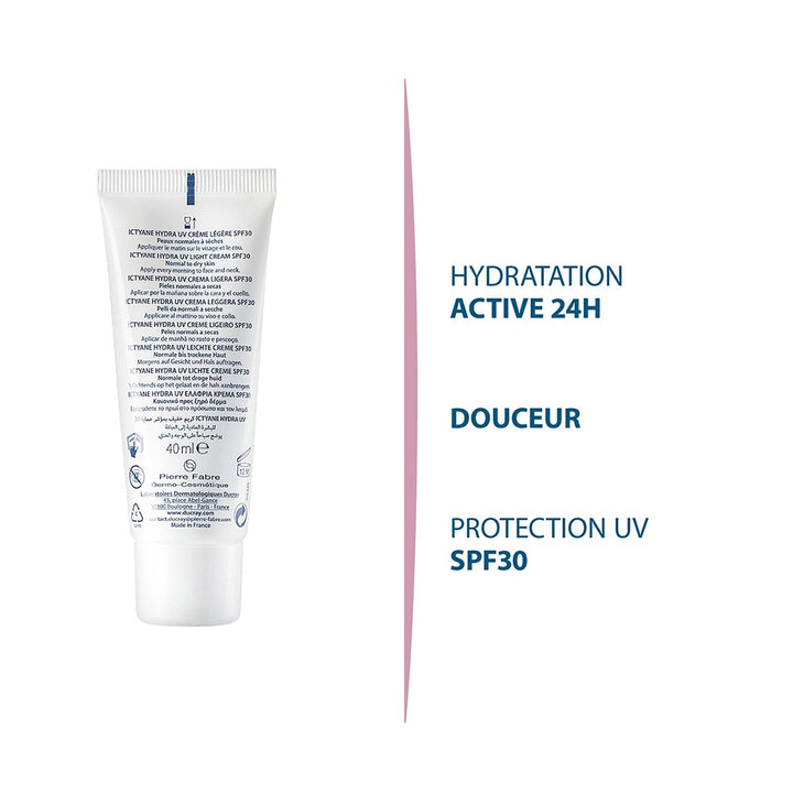 Ducray Ictyane Hydra Uv Light Cream Spf30 Face 40ml (1.35fl oz)
