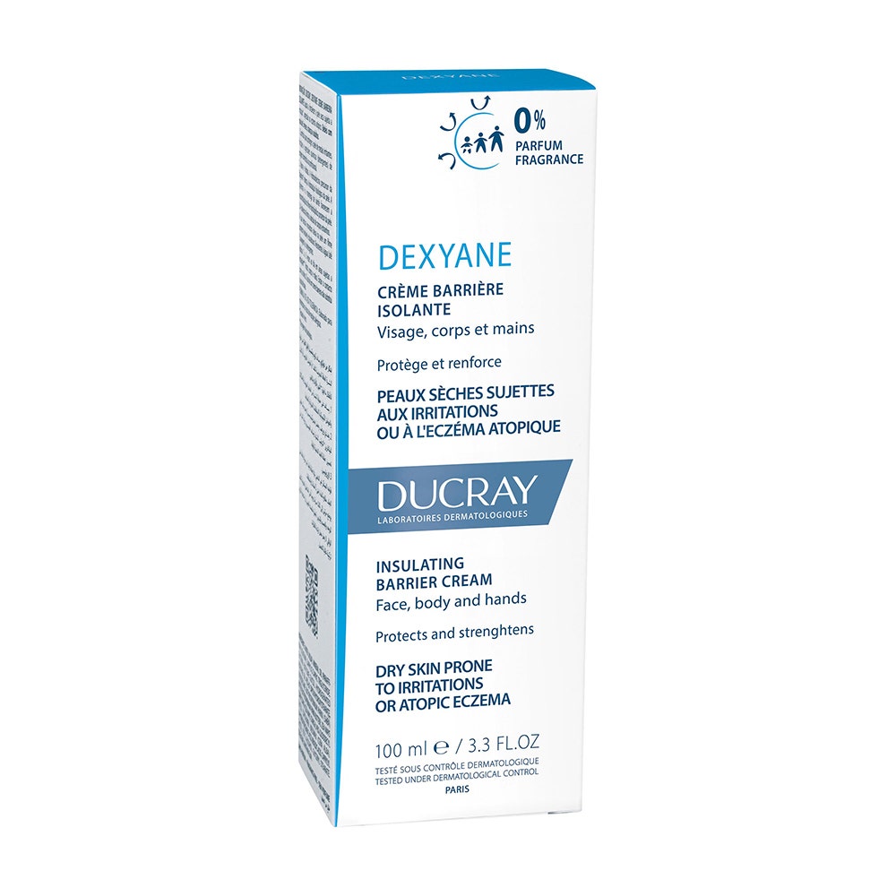 Ducray Dexyane Insulating Barrier Cream for Dry Skin Prone to Irritation or Atopic Eczema 100ml (3.38fl oz)