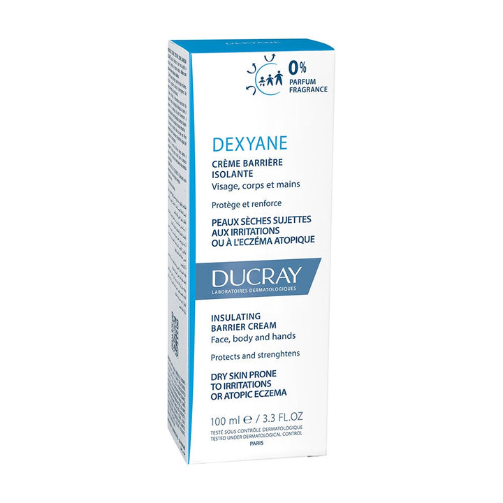 Ducray Dexyane Insulating Barrier Cream for Dry Skin Prone to Irritation or Atopic Eczema 100ml (3.38fl oz)