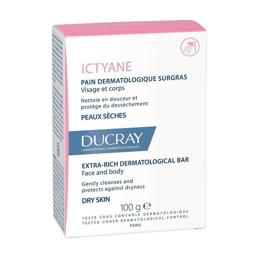 Ducray Ictyane Extra Rich Dermatological Bar Dry Skin 100g (3.52 oz)