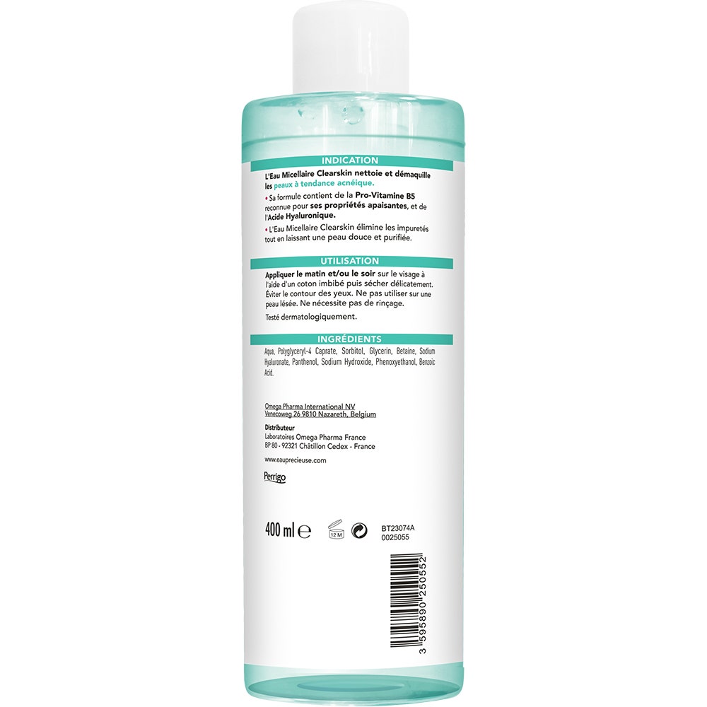 Eau Precieuse Clearskin Micellar Cleansing Water 400ml (13.52fl oz)