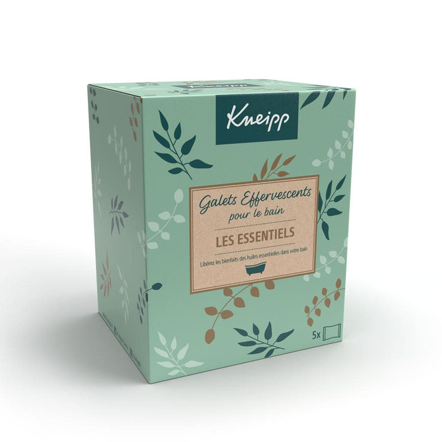 Galets de bain effervescents Kneipp Essentials Papillote 80 g x5 (2,82 oz x5) 