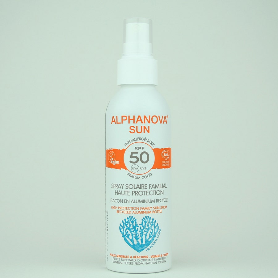 Alphanova Sun High protection family sun spray SPF50+ 150g (5,29oz)