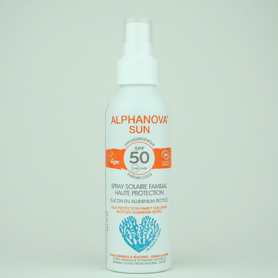 Alphanova Sun Spray solaire familial haute protection SPF50+ 150 g (5,29 oz) 