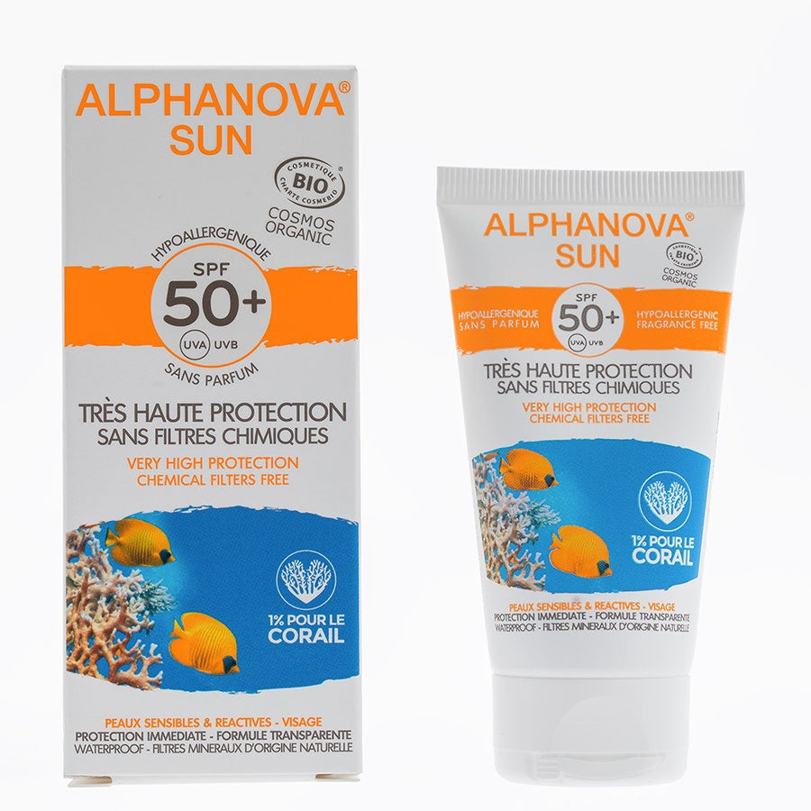 Alphanova Hypoallergenic Organic Facial Sunscreen SPF50+ 50g (1,76oz)